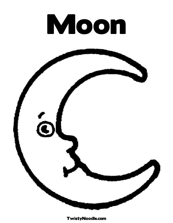Malvorlage: Mond (Natur) #155621 - Kostenlose Malvorlagen zum Ausdrucken