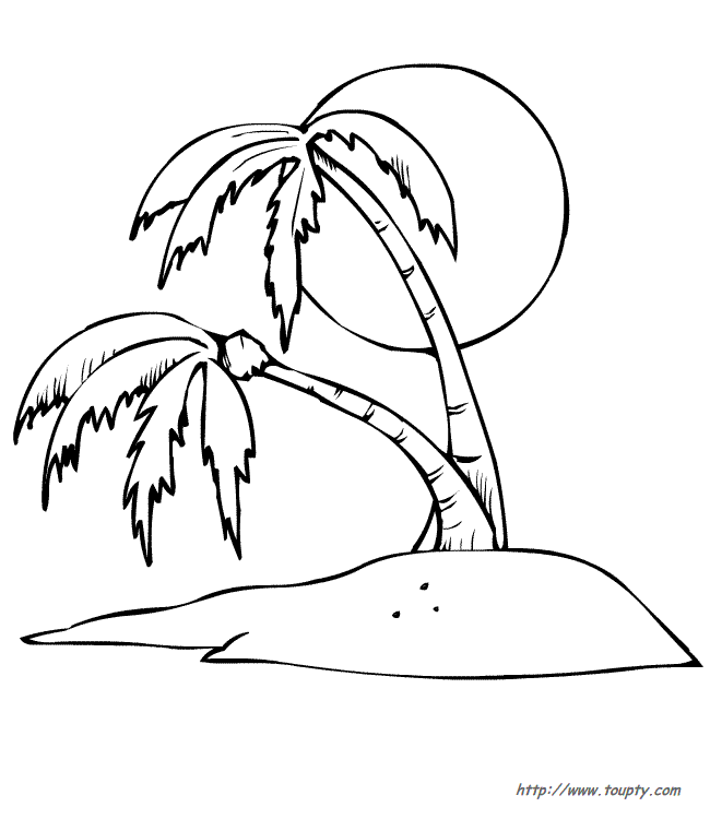 Malvorlage: Palme (Natur) #161182 - Kostenlose Malvorlagen zum Ausdrucken