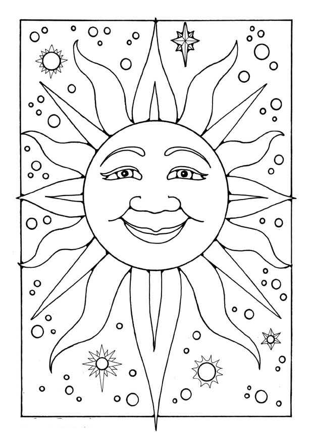 Malvorlage: Sonne (Natur) #157931 - Kostenlose Malvorlagen zum Ausdrucken