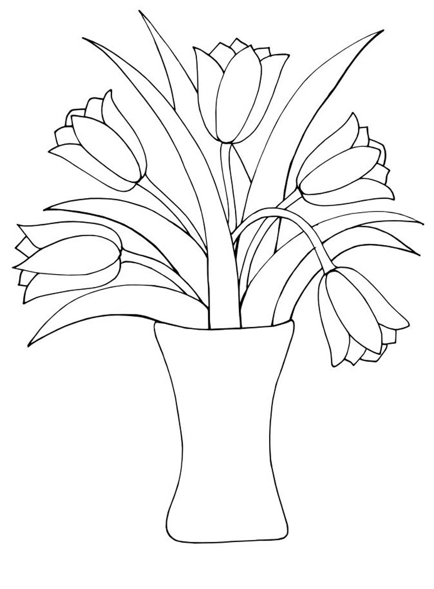 Malvorlage: Tulpe (Natur) #161654 - Kostenlose Malvorlagen zum Ausdrucken