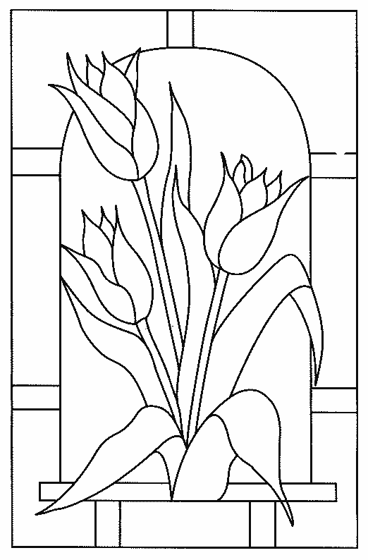 Malvorlage: Tulpe (Natur) #161685 - Kostenlose Malvorlagen zum Ausdrucken