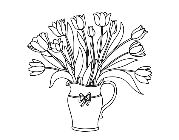 Malvorlage: Tulpe (Natur) #161746 - Kostenlose Malvorlagen zum Ausdrucken