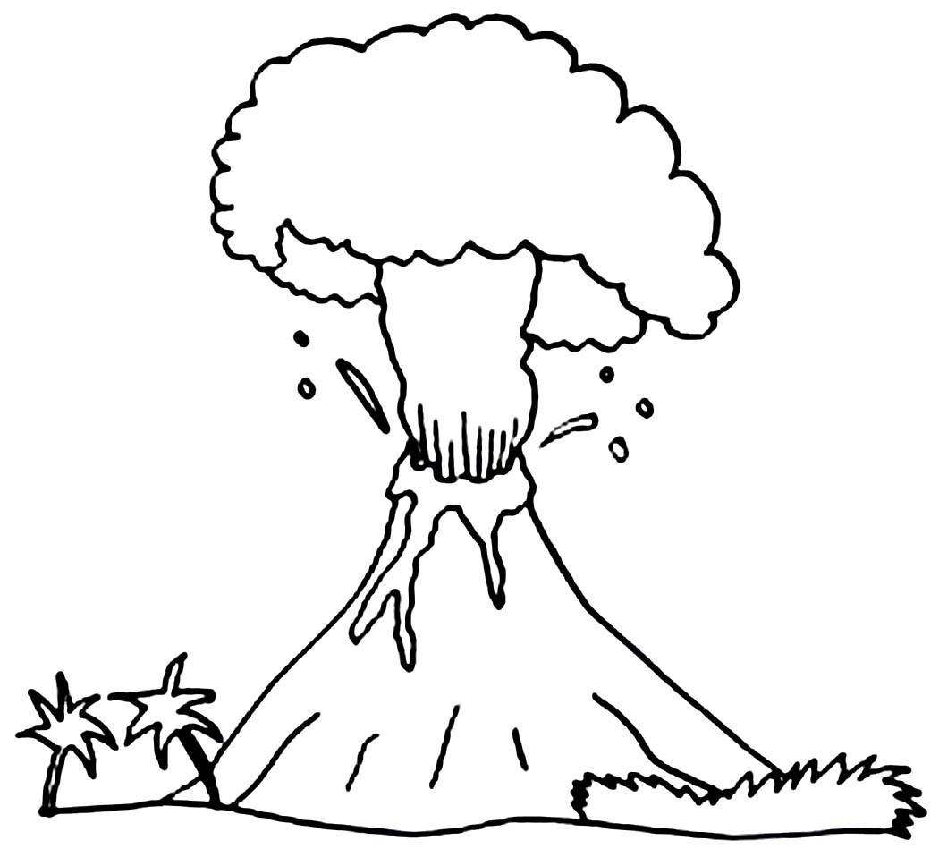 Malvorlage: Vulkan (Natur) #166565 - Kostenlose Malvorlagen zum Ausdrucken