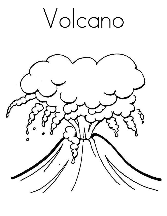 Malvorlage: Vulkan (Natur) #166568 - Kostenlose Malvorlagen zum Ausdrucken