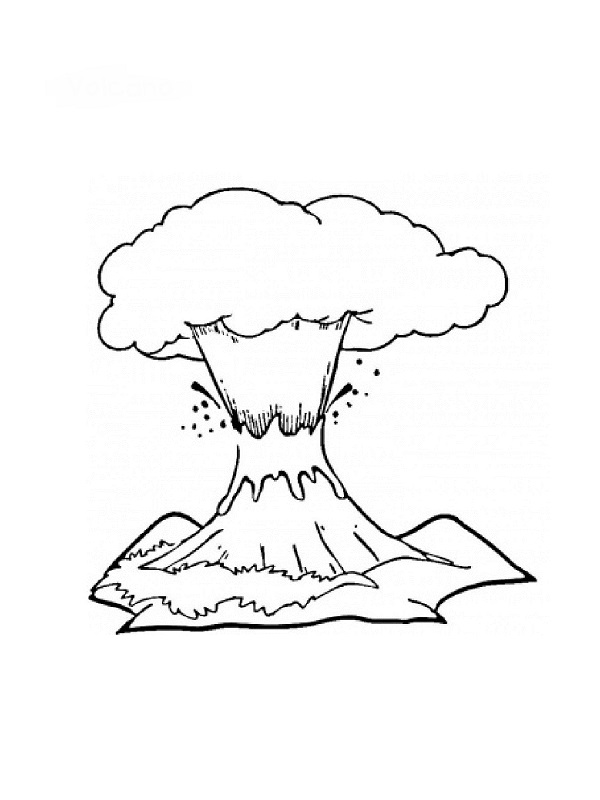 Malvorlage: Vulkan (Natur) #166569 - Kostenlose Malvorlagen zum Ausdrucken