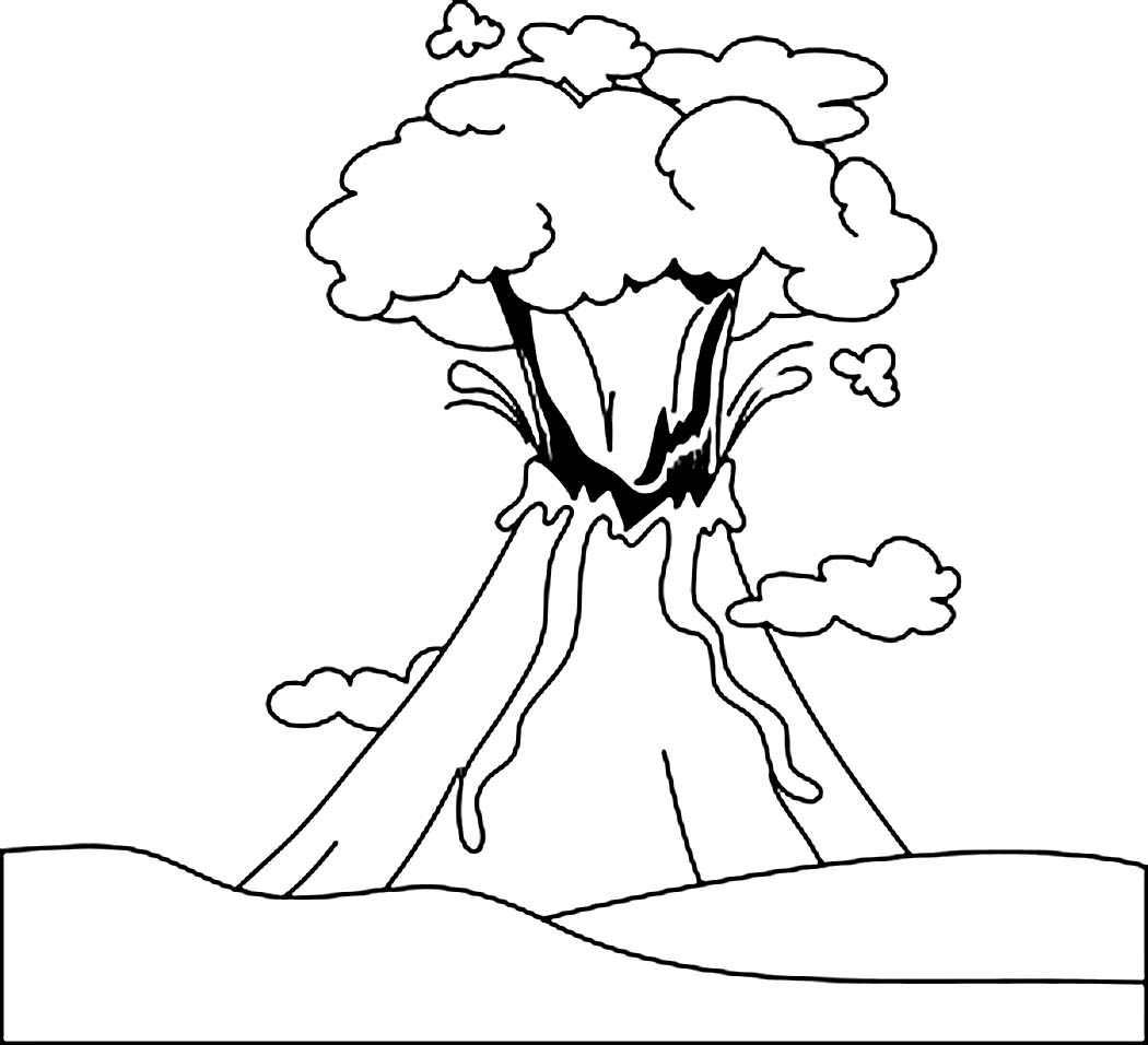 Malvorlage: Vulkan (Natur) #166575 - Kostenlose Malvorlagen zum Ausdrucken