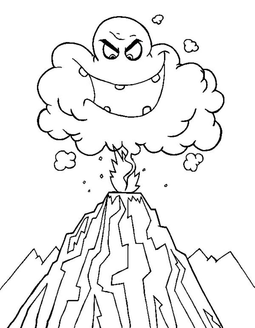 Malvorlage: Vulkan (Natur) #166578 - Kostenlose Malvorlagen zum Ausdrucken