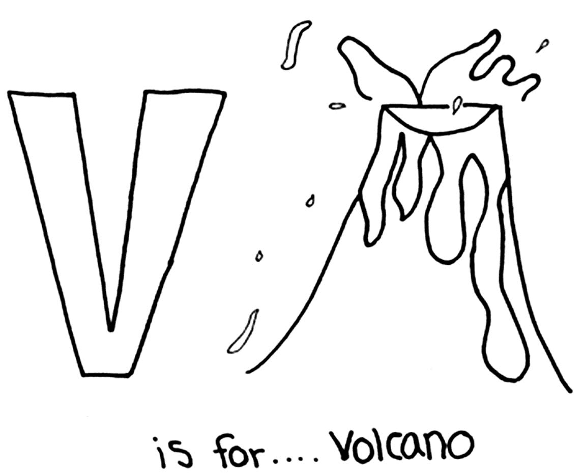 Malvorlage: Vulkan (Natur) #166590 - Kostenlose Malvorlagen zum Ausdrucken
