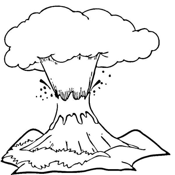 Malvorlage: Vulkan (Natur) #166601 - Kostenlose Malvorlagen zum Ausdrucken