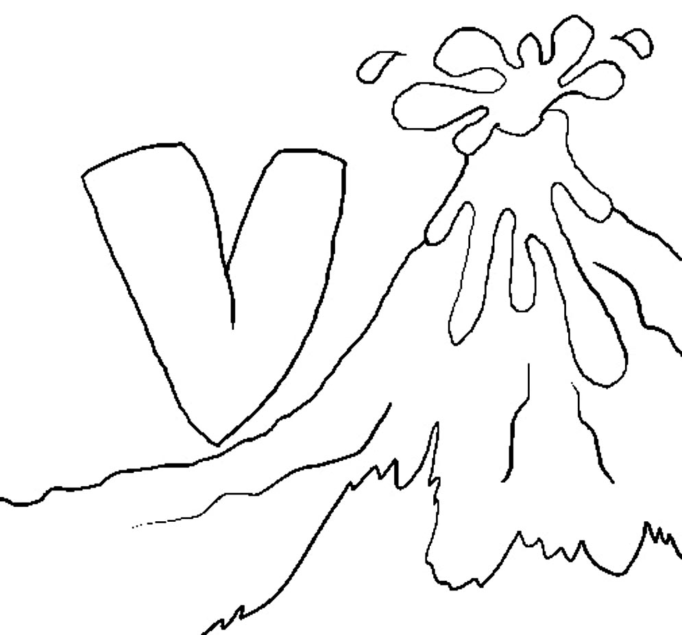 Malvorlage: Vulkan (Natur) #166618 - Kostenlose Malvorlagen zum Ausdrucken