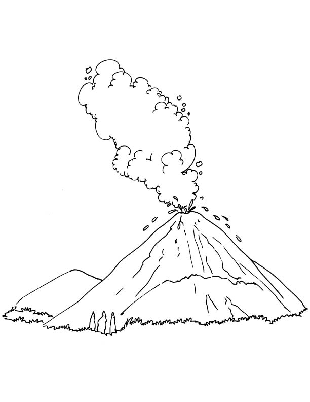 Malvorlage: Vulkan (Natur) #166649 - Kostenlose Malvorlagen zum Ausdrucken