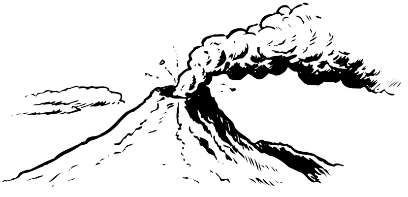 Malvorlage: Vulkan (Natur) #166655 - Kostenlose Malvorlagen zum Ausdrucken