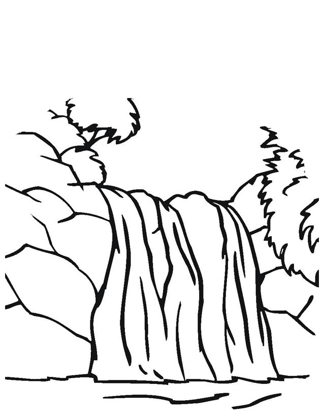 Malvorlage: Wasserfall (Natur) #159769 - Kostenlose Malvorlagen zum Ausdrucken