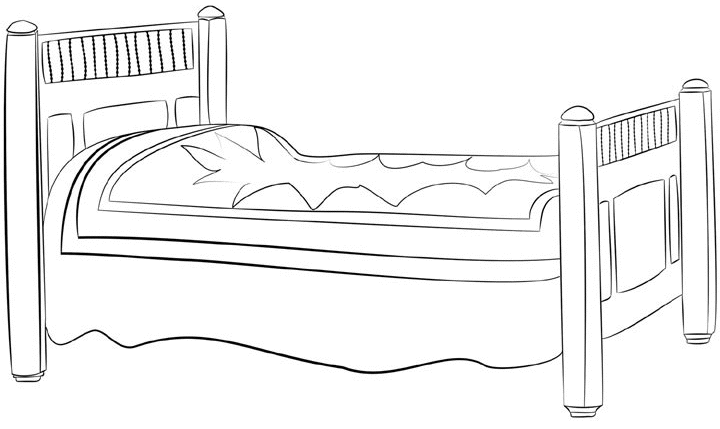Malvorlage: Bett (Objekte) #167824 - Kostenlose Malvorlagen zum Ausdrucken
