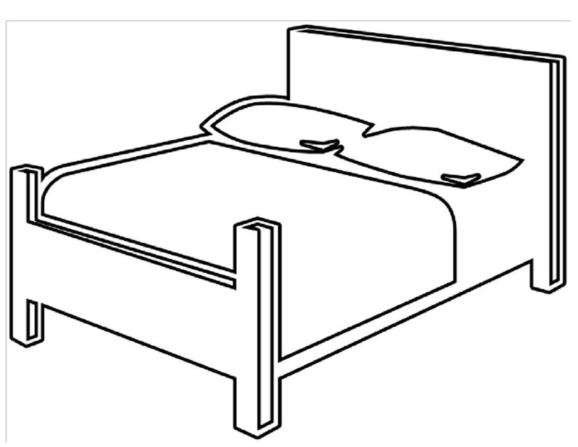 Malvorlage: Bett (Objekte) #167825 - Kostenlose Malvorlagen zum Ausdrucken