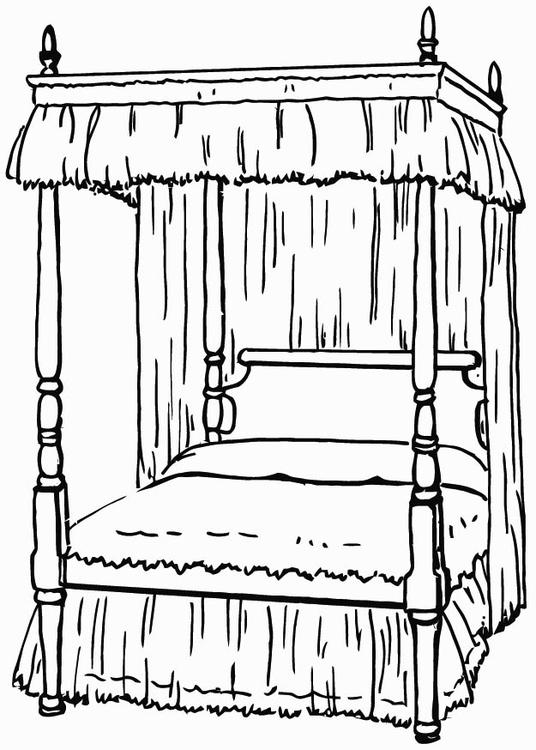 Malvorlage: Bett (Objekte) #167838 - Kostenlose Malvorlagen zum Ausdrucken
