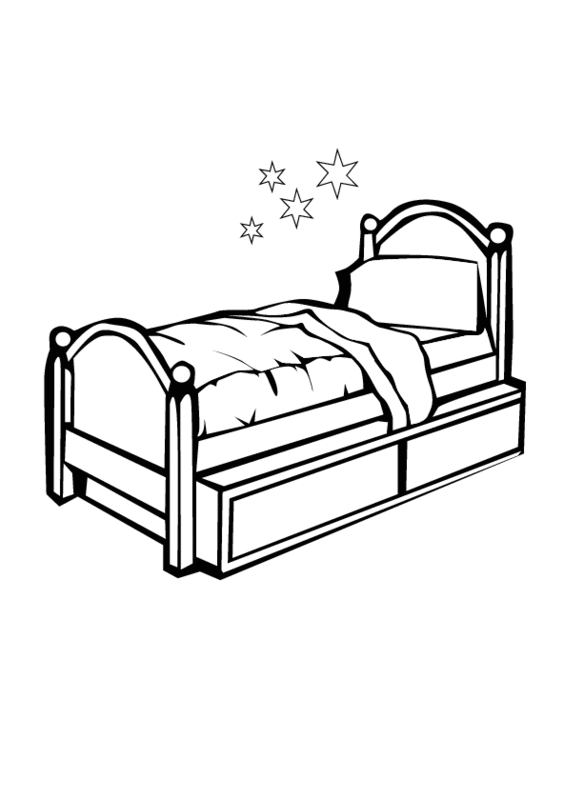 Malvorlage: Bett (Objekte) #168111 - Kostenlose Malvorlagen zum Ausdrucken