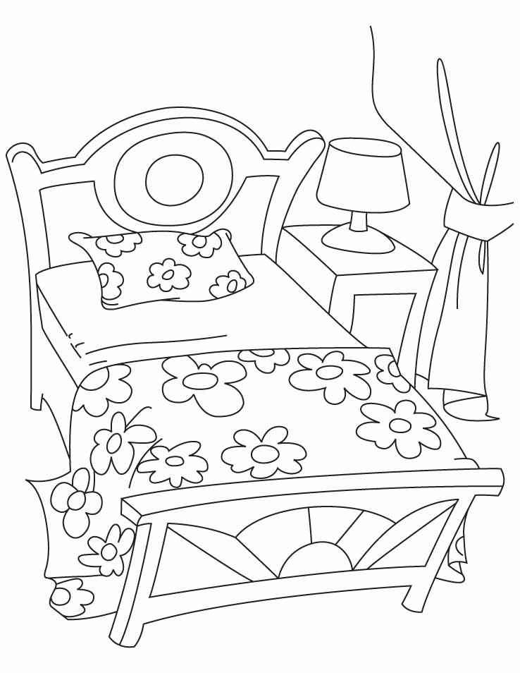 Malvorlage: Bett (Objekte) #168132 - Kostenlose Malvorlagen zum Ausdrucken