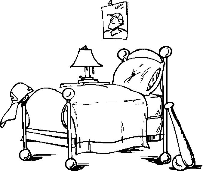 Malvorlage: Bett (Objekte) #168146 - Kostenlose Malvorlagen zum Ausdrucken