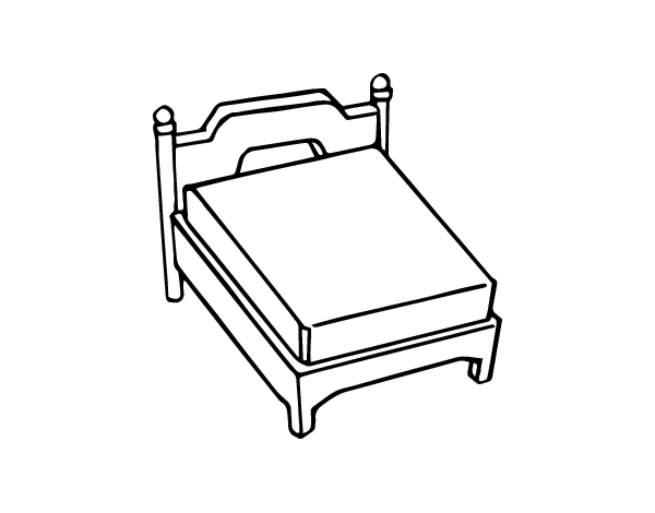 Malvorlage: Bett (Objekte) #168163 - Kostenlose Malvorlagen zum Ausdrucken