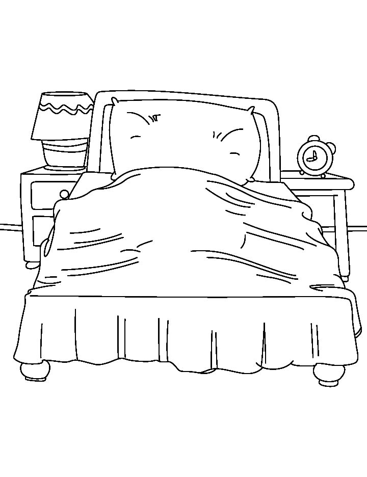 Malvorlage: Bett (Objekte) #168223 - Kostenlose Malvorlagen zum Ausdrucken