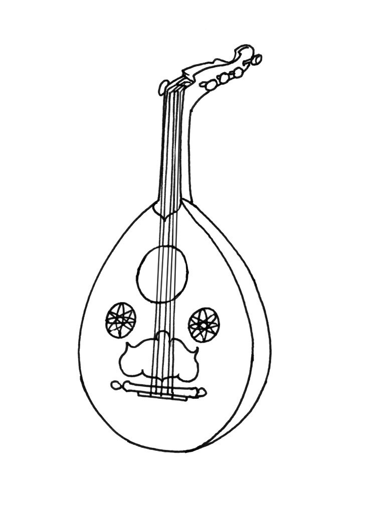 Malvorlage: Musikinstrumente (Objekte) #167154 - Kostenlose Malvorlagen zum Ausdrucken