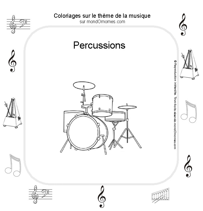 Malvorlage: Musikinstrumente (Objekte) #167191 - Kostenlose Malvorlagen zum Ausdrucken