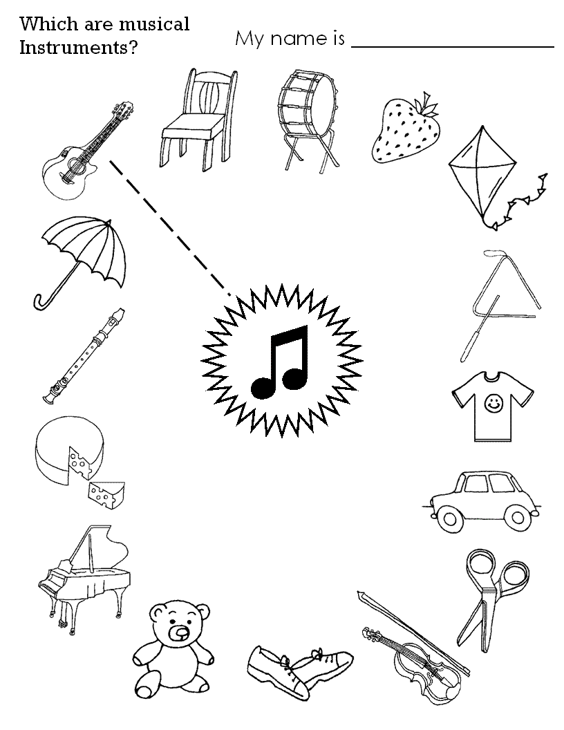 Malvorlage: Musikinstrumente (Objekte) #167359 - Kostenlose Malvorlagen zum Ausdrucken