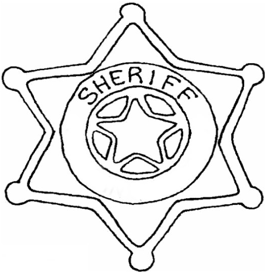 Malvorlage: Sheriffstern (Objekte) #118689 - Kostenlose Malvorlagen zum Ausdrucken