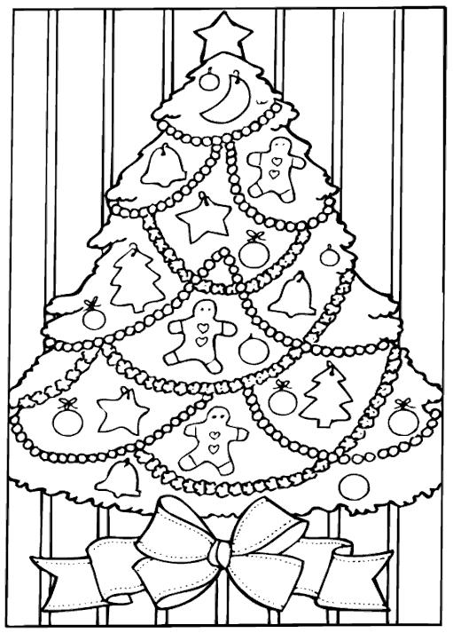 Malvorlage: Weihnachtsbaum (Objekte) #167437 - Kostenlose Malvorlagen zum Ausdrucken