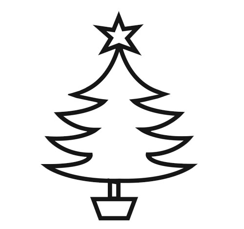 Malvorlage: Weihnachtsbaum (Objekte) #167438 - Kostenlose Malvorlagen zum Ausdrucken