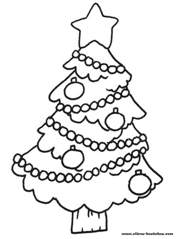 Malvorlage: Weihnachtsbaum (Objekte) #167453 - Kostenlose Malvorlagen zum Ausdrucken