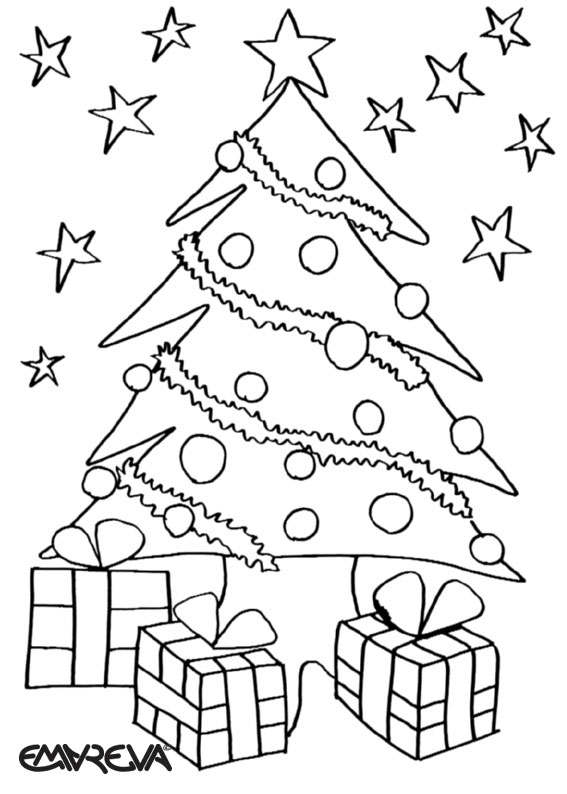 Malvorlage: Weihnachtsbaum (Objekte) #167457 - Kostenlose Malvorlagen zum Ausdrucken