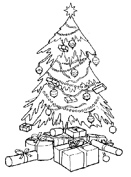 Malvorlage: Weihnachtsbaum (Objekte) #167461 - Kostenlose Malvorlagen zum Ausdrucken