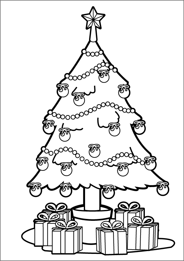 Malvorlage: Weihnachtsbaum (Objekte) #167464 - Kostenlose Malvorlagen zum Ausdrucken