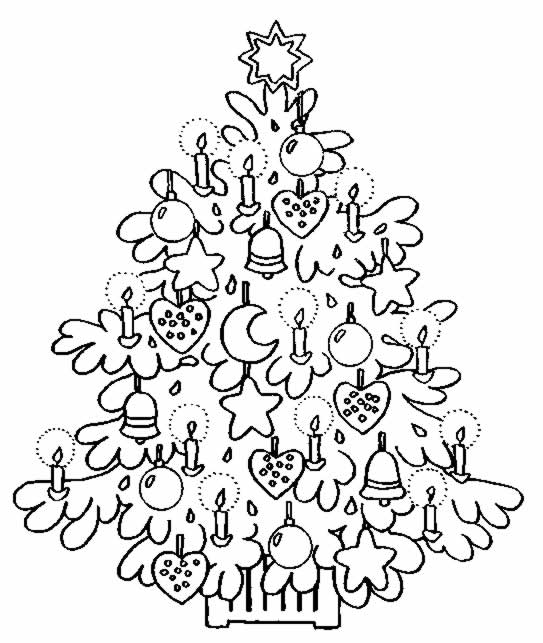 Malvorlage: Weihnachtsbaum (Objekte) #167468 - Kostenlose Malvorlagen zum Ausdrucken