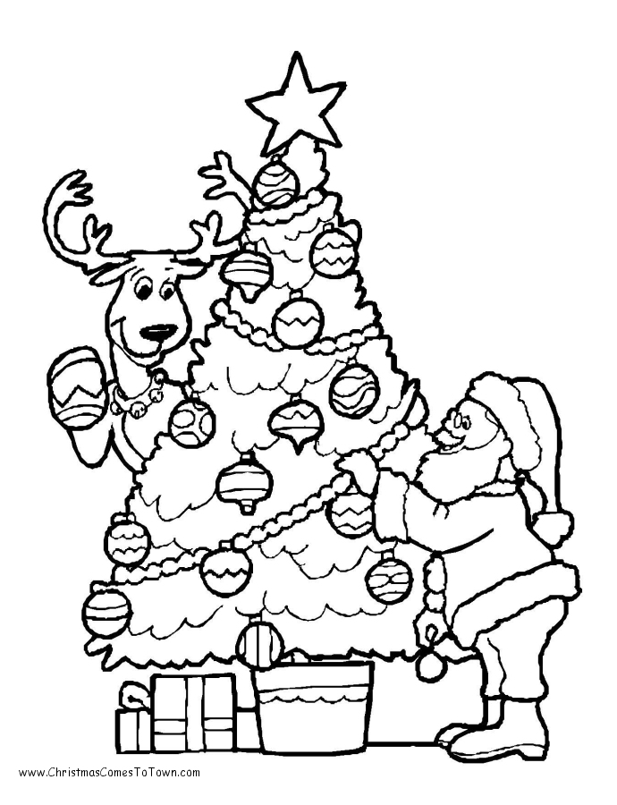 Malvorlage: Weihnachtsbaum (Objekte) #167482 - Kostenlose Malvorlagen zum Ausdrucken