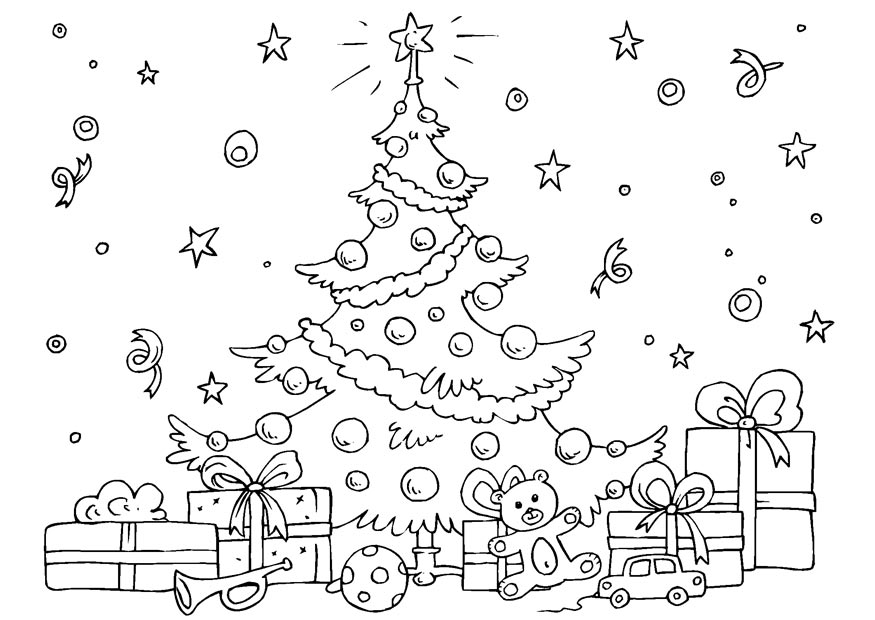Malvorlage: Weihnachtsbaum (Objekte) #167488 - Kostenlose Malvorlagen zum Ausdrucken