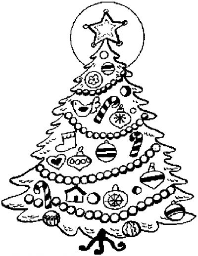 Malvorlage: Weihnachtsbaum (Objekte) #167513 - Kostenlose Malvorlagen zum Ausdrucken