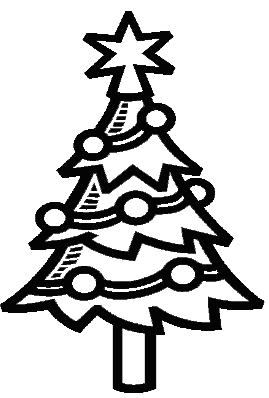 Malvorlage: Weihnachtsbaum (Objekte) #167514 - Kostenlose Malvorlagen zum Ausdrucken