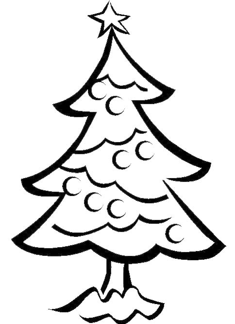Malvorlage: Weihnachtsbaum (Objekte) #167543 - Kostenlose Malvorlagen zum Ausdrucken