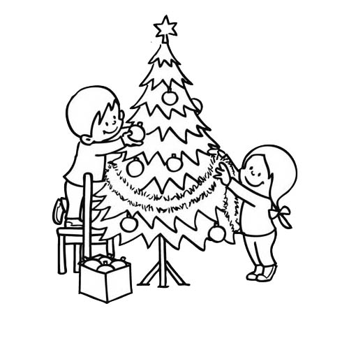 Malvorlage: Weihnachtsbaum (Objekte) #167583 - Kostenlose Malvorlagen zum Ausdrucken