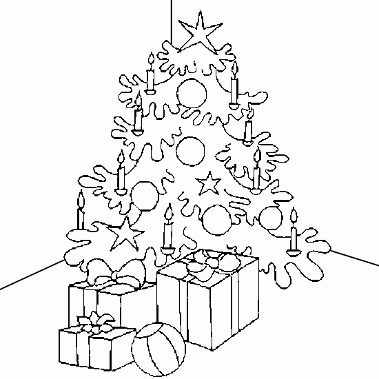 Malvorlage: Weihnachtsbaum (Objekte) #167587 - Kostenlose Malvorlagen zum Ausdrucken