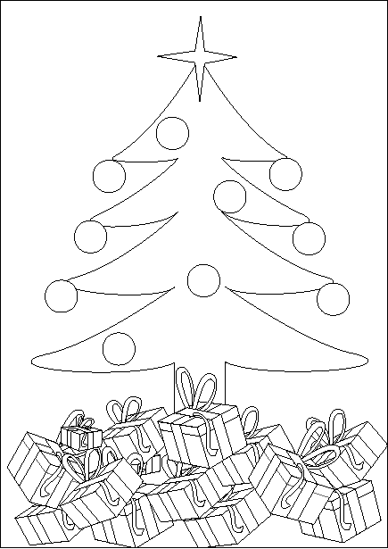 Malvorlage: Weihnachtsbaum (Objekte) #167614 - Kostenlose Malvorlagen zum Ausdrucken