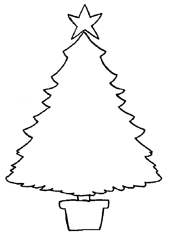 Malvorlage: Weihnachtsbaum (Objekte) #167631 - Kostenlose Malvorlagen zum Ausdrucken