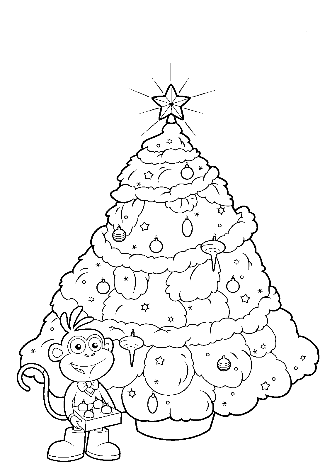 Malvorlage: Weihnachtsbaum (Objekte) #167661 - Kostenlose Malvorlagen zum Ausdrucken