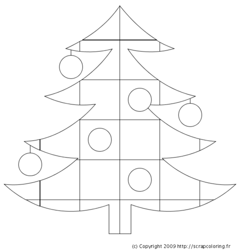 Malvorlage: Weihnachtsbaum (Objekte) #167673 - Kostenlose Malvorlagen zum Ausdrucken