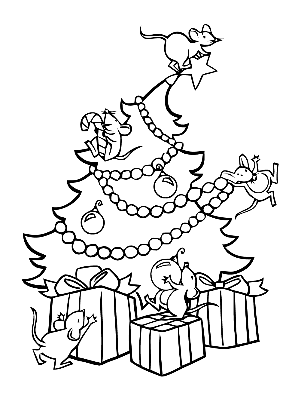 Malvorlage: Weihnachtsbaum (Objekte) #167674 - Kostenlose Malvorlagen zum Ausdrucken