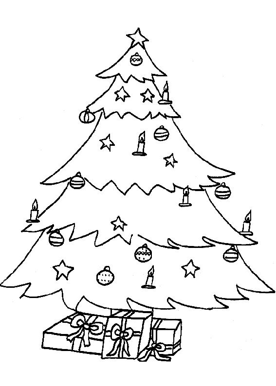 Malvorlage: Weihnachtsbaum (Objekte) #167678 - Kostenlose Malvorlagen zum Ausdrucken