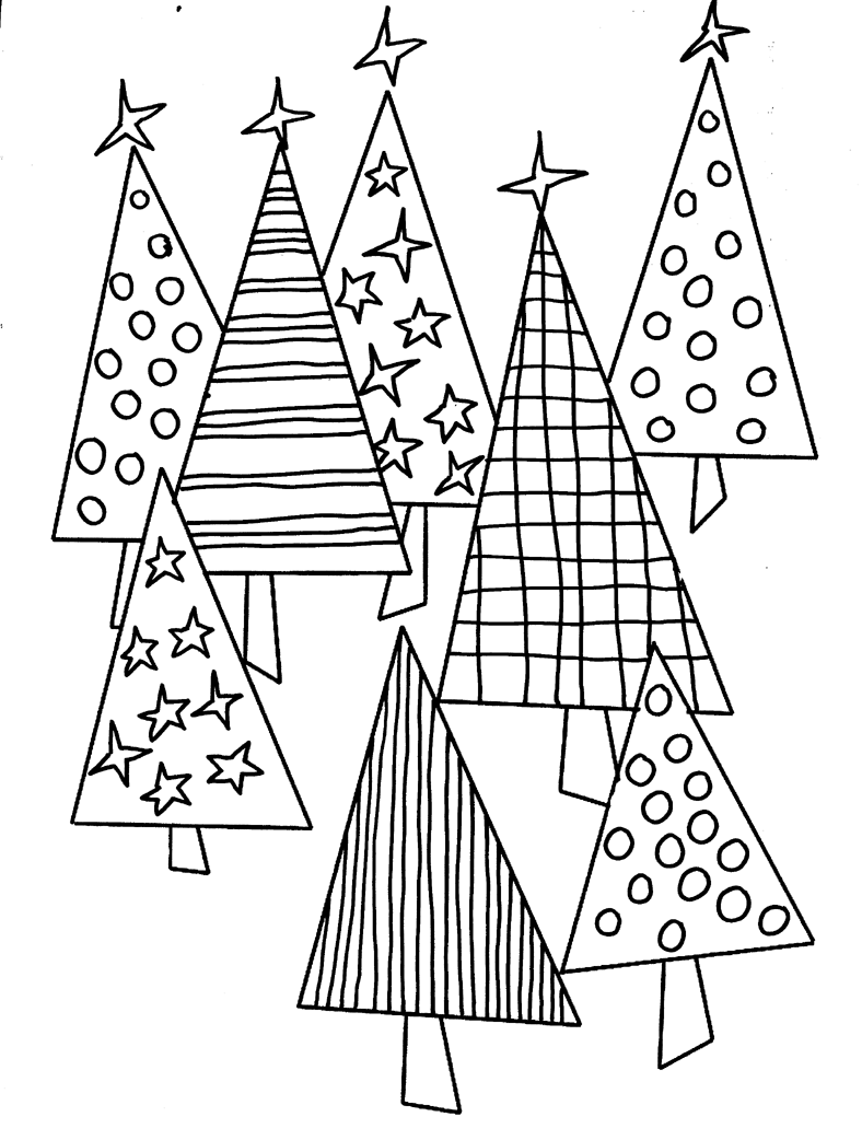 Malvorlage: Weihnachtsbaum (Objekte) #167764 - Kostenlose Malvorlagen zum Ausdrucken